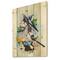 Designart - Two Tit Birds Sitting Near The Nest With Eggs II - Traditional Print on Natural Pine Wood